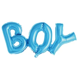 Folie ballon boy - girl blauw - roze