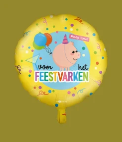 Folieballon - Feestvarken 46cm