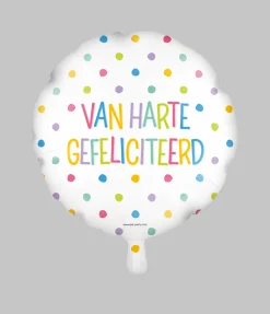 Folieballon - Van harte gefeliciteerd 46cm