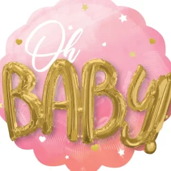 Folieballon boeket oh baby boy - girl