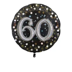 Folieballon 3D Sparkling Celebration Happy leeftijden 91cm