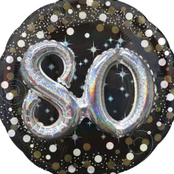Folieballon 3D Sparkling Celebration Happy leeftijden 91cm