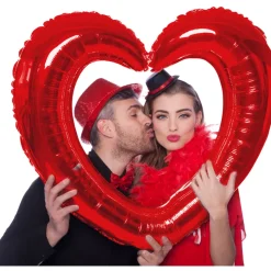 Folieballon Frame Hart Rood 80x70cm