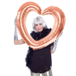 Folieballon Frame Hart Rose Gold 80x70cm
