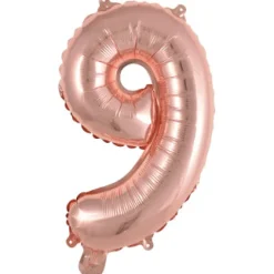 Folieballon mini cijfers - verschillende varianten