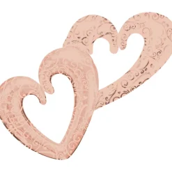 Folieballon Multi Interlocking Hearts Rosé