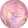 Folieballon Orbz Marble Pink