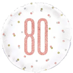 Folieballon Rosé Glitz leeftijden