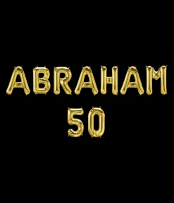Folieballon slinger Abraham 50 jaar