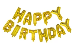 Folieballon slinger Happy Birthday