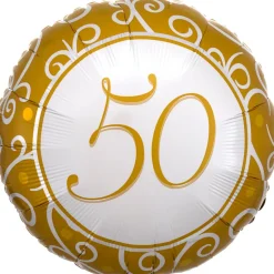 Folieballon Standard Gouden Huwelijk 50 Jaar