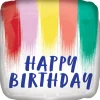 Folieballon Standard Happy Birthday Paint