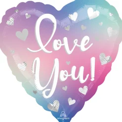 Folieballon Standard Love You Filtered Ombre