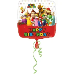 Folieballon Standard Mario Bros Happy Birthday