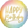 Folieballon Standard Ombre and Gold Happy Birthday