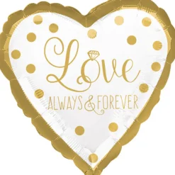 Folieballon Standard Sparkling Gold Wedding