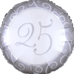 Folieballon Standard Zilveren Huwelijk 25 Jaar