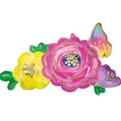 Folieballon SuperShape Beautiful Flowers & Butterfly
