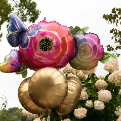 Folieballon SuperShape Infused Flowers & Butterfly