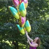 Folieballon SuperShape Pink & Yellow Butterfly