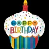 Folieballon SuperShape Rainbow Birthday Cupcake