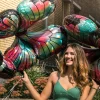 Folieballon SuperShape Teal Pink Butterfly