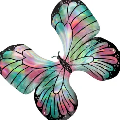 Folieballon SuperShape Teal Pink Butterfly