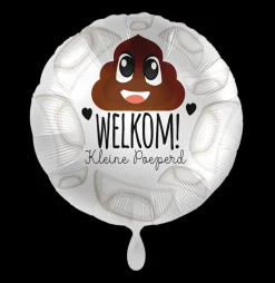 Folieballon Welkom! Kleine Poeperd