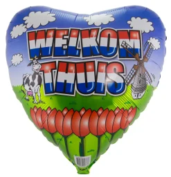 Folieballon Welkom Thuis Hart 45cm S40