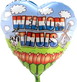 Folieballon Welkom Thuis Hartvorm 74cm P38