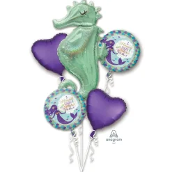 Folieballon Bouquet Mermaid Wishes Seahorse