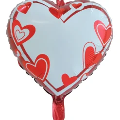 Folieballon Hart Beschrijfbaar 45cm