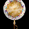 Folieballon Hartelijk Gefeliciteerd Goud