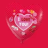 Folieballon - I love you 46cm