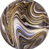Folieballon Orbz Marble Black
