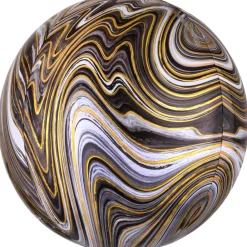 Folieballon Orbz Marble Black