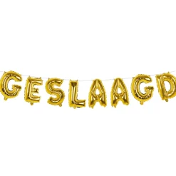 Folieballonslinger GESLAAGD goud