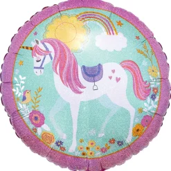 Folieballon Standard Holographic Magical Unicorn