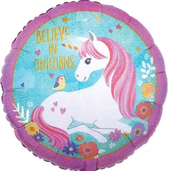 Folieballon Standard Holographic Magical Unicorn