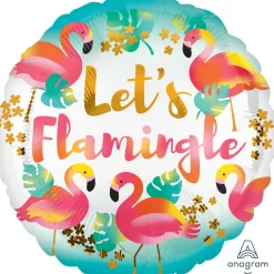 Folieballon Standard Let's Flamingle