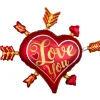 Folieballon SuperShape Satin Infused Love You Arrows
