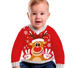 Foute Kersttrui Rudolf Peace Baby