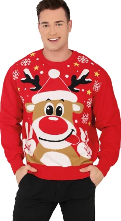 Foute Kerst trui Rudolf Peace Heren