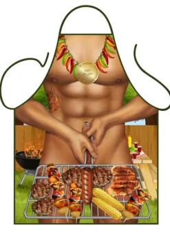 Fun schort Barbecue Man