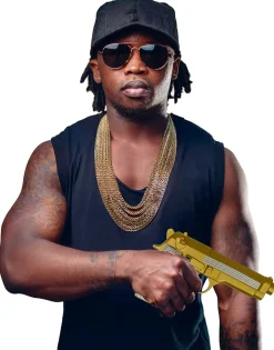 Gangster gouden pistool 25cm