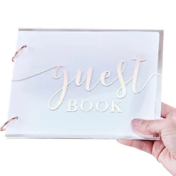 Gastenboek Acryl rosé goud
