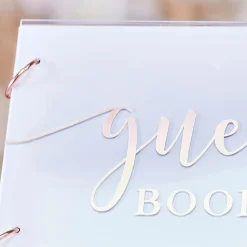 Gastenboek Acryl rosé goud