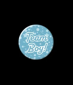 Gender reveal team button