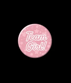 Gender reveal team button