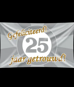 Gevel vlag - 25 jaar getrouwd